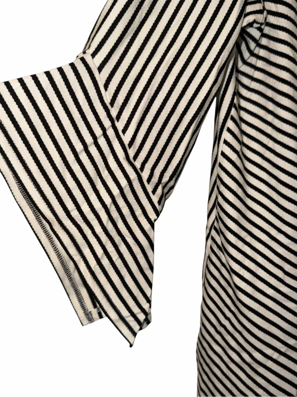 Chico's Black and White Diagonal Stripe Tunic - Picture 4 of 5